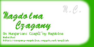 magdolna czagany business card